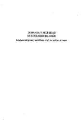 book Demanda y necesidad de educación bilingüe. Lenguas indígenas y castellano en el sur andino peruano