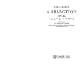 book Theocritus: A Selection: Idylls 1, 3, 4, 6, 7, 10, 11 and 13