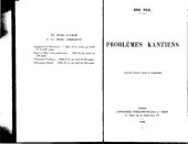 book Problèmes kantiens