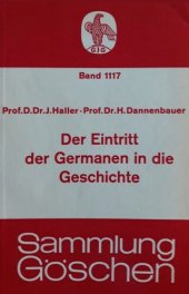 book Der Eintritt der Germanen in die Geschichte