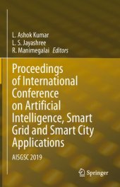 book Proceedings of International Conference on Artificial Intelligence, Smart Grid and Smart City Applications: AISGSC 2019