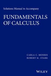 book Solutions manual to accompany Fundamentals of calculus