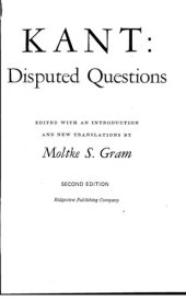 book Kant: Disputed Questions