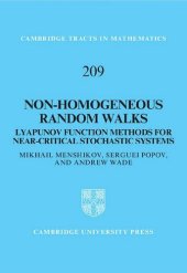 book Non-homogeneous Random Walks: Lyapunov Function Methods for Near-Critical Stochastic Systems (Cambridge Tracts in Mathematics, Band 209)