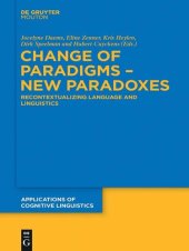 book Applications of Cognitive Linguistics Volume 31: Change of Paradigms—New Paradoxes