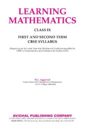 book APC CBSE Learning Mathematics - Class 9 - Avichal Publishing Company