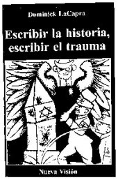 book Escribir la historia, escribir el trauma