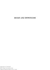 book Booms and depressions