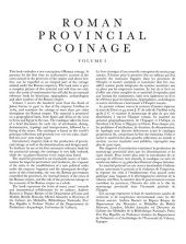 book Roman Provincial Coinage: From the Death of Caesar to the Death of Vitellius (44 B.C.-A.D.69). Introduction and Catalogue