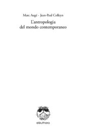 book L'antropologia del mondo contemporaneo