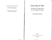 book From boys to men : formations of masculinity in late medieval Europe