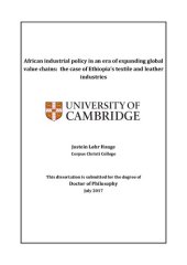 book African Industrial Policy in an Era of Expanding Global Value Chains: The Case of Ethiopia's Textile and Leather Industries