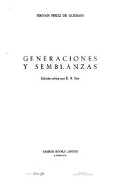 book Generaciones y semblanzas