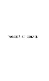 book Volonté et Liberté