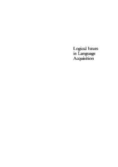 book Logical issues in language acquisition