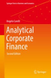 book Analytical Corporate Finance