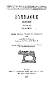 book Symmaque: Lettres, Tome II: Livres III-V