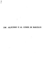 book De Alfonso X al conde de Barcelos; cuatro estudios sobre el nacimiento de la historiografía romance en Castilla y Portugal