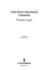 book Uma breve introdução a filosofia