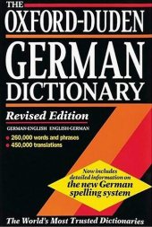 book The Oxford-Duden German Dictionary: German-English, English-German