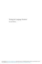 book Testing for Language Teachers