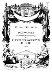 book Dictionnaire administratif et historique des rues et des monuments de Paris