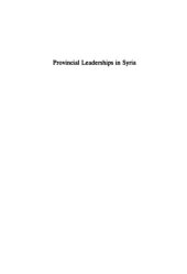 book Provincial Leaderships in Syria, 1575-1650