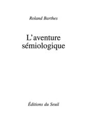 book L'Aventure sémiologique