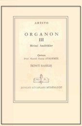 book Organon 3 -Birinci Analitikler