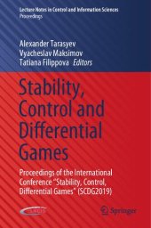 book Stability, Control and Differential Games: Proceedings of the International Conference Stability, Control, Differential Games Scdg2019