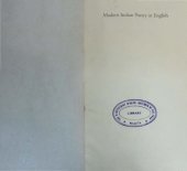 book Modern Indian Poetry in English