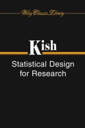 book Statistical Design for Research