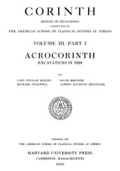 book Acrocorinth: Excavations in 1926