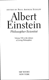 book Albert Einstein: Philosopher-Scientist