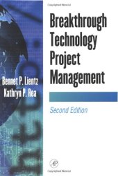 book Breakthrough Technology Project Management