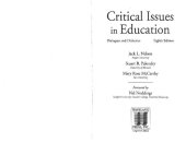 book Critical Issues In Education: Dialogues & Dialectics