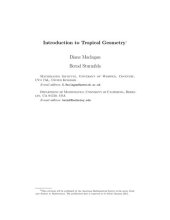 book Introduction to Tropical Geometry