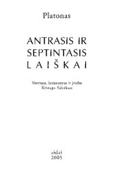 book Antrasis ir septintasis laiškai