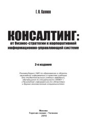 book Консалтинг: от бизнес-стратегии к корпоративной информационно-управляющей системе