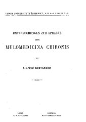 book Untersuchungen zur Sprache der Mulomedicina Chironis