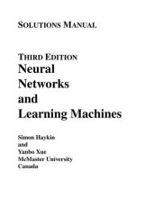 book Solutions Manual for Neural Networks and Learning Machines, 3/E