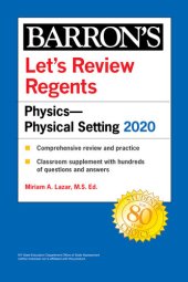 book Let's Review Regents: Physics—Physical Setting 2020 (Barron's Regents NY)