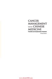 book Cancer Management with Chinese Medicine: Prevention and Complementary Treatments