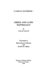 book Greek and Latin Papyrology