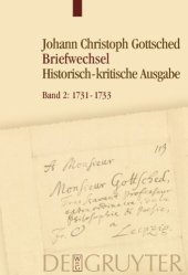 book Band 2 1731-1733, Unter Einschluss des Briefwechsels von Luise Adelgunde Victorie Gottsched