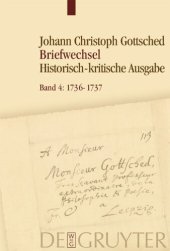 book Band 4 1736-1737, Unter Einschluß des Briefwechsels von Luise Adelgunde Victorie Gottsched