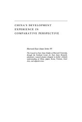 book China’s Development Experience in Comparative Perspective