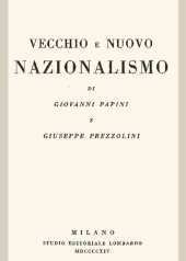 book Vecchio e nuovo nazionalismo