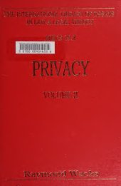 book Privacy Volume II: Privacy And The Law