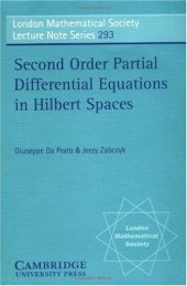 book Second Order Partial Differential Equations in Hilbert Spaces